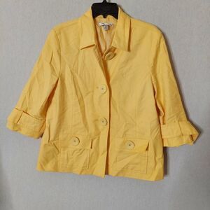 ColdWater Creek yellow 3-button blazer‎